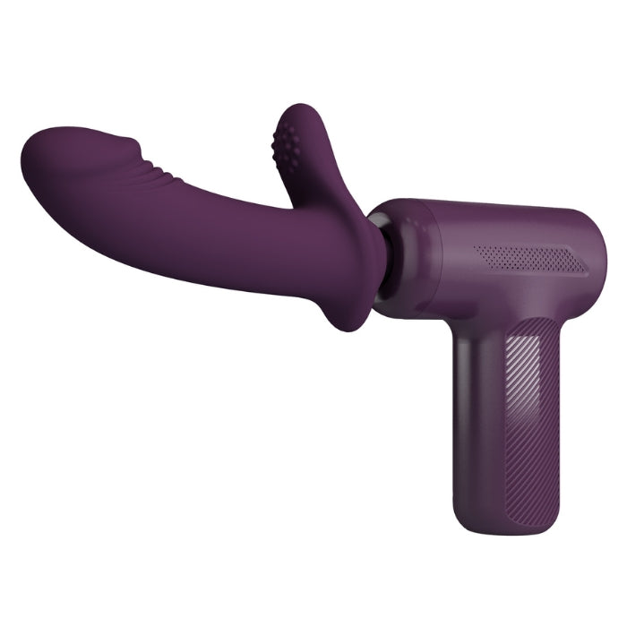 Pretty Love DJ Scholar purple silicone vibrator with replaceable head