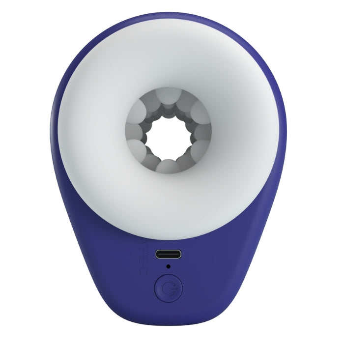 Pretty Love DJ Lady manual squeezing masturbator with purple white silicone ring USB-C port