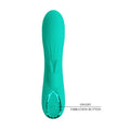 Teal Pretty Love DJ Stick Rabbit Vibrator with silicone body