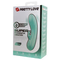 Pretty Love DJ Stick Rabbit Vibrator in teal with silicone body