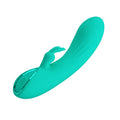 Pretty Love DJ Stick Rabbit Vibrator in teal silicone body