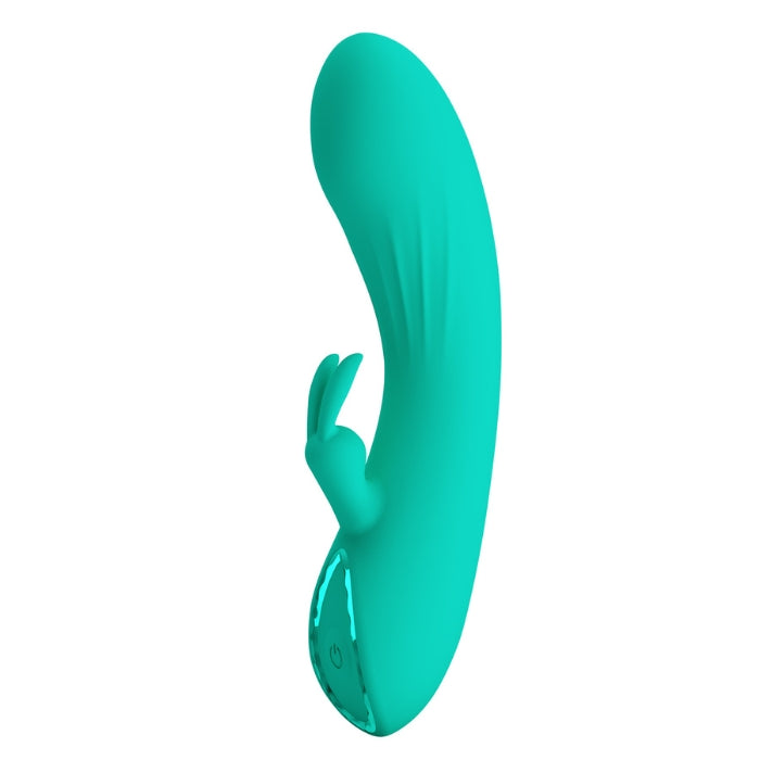 Pretty Love DJ Stick Rabbit Vibrator with teal silicone body