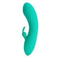 Pretty Love DJ Stick Rabbit Vibrator in teal silicone body