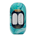 Teal white marbled plastic package for Pretty Love Hot Wave Venus X masturbator
