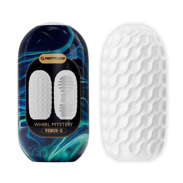 White Pretty Love Egg Whirl Mystery Venus X silicone masturbator toy