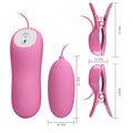 Make your nipples and vagina tingle with joy with these vibrating egg and nipple clamps. Fully adjustable to fit any shape and size nipples to ensure maximum comfort. It has 7 functions of vibration,1 function and 3 intensity levels of electric stimulation. Takes 2 AAA Batteries (not included).