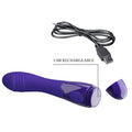 Pretty Love Elemental Youth Vibrator in blue with purple silicone design