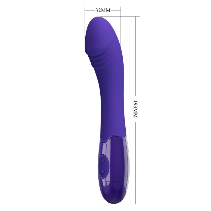 Pretty Love Elemental Youth Vibrator in glossy purple silicone