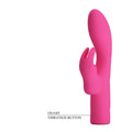 Pretty Love Elivia Rabbit Vibrator in vibrant pink silicone