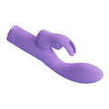 Pretty Love Elivia rabbit vibrator in purple silicone with curved body
