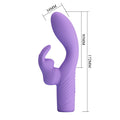 Pretty Love Elivia Rabbit Vibrator in purple silicone with textured grip