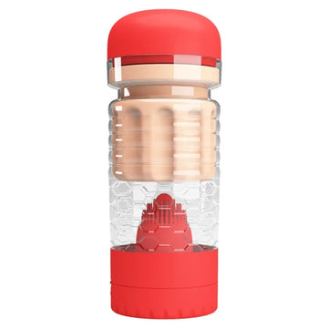 Pretty Love Cheresa red vibrating vagina masturbator with textured sleeve