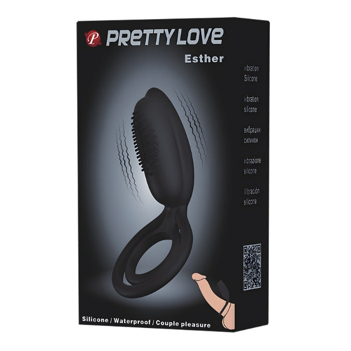 The stretchy material will fit around the base of your penis and balls, hugging close to the skin, trapping the blood in your penis and helping you achieve longer lasting and larger erections. The small ring is noduled for some added texture and the top of the ring features a clitoral stimulator with a vibrating bullet.