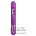 Pretty Love Flap Rabbit Vibrator with Clit Licker in lavender silicone