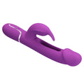Pretty Love Flap Rabbit Vibrator with Clit Licker in lavender silicone