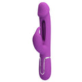 Pretty Love Flap Rabbit Vibrator with Clit Licker in lavender purple silicone