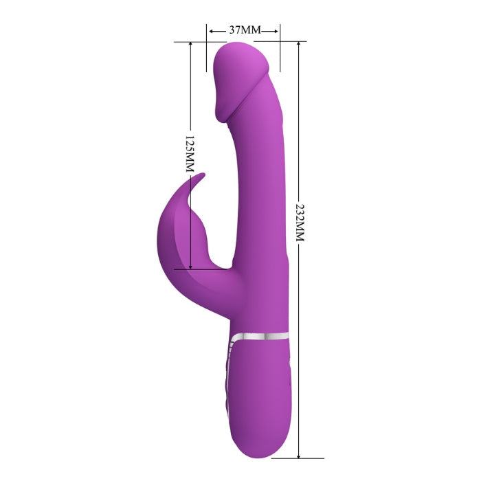 Pretty Love Flap Rabbit Vibrator with Clit Licker in Lavender