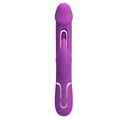 Pretty Love Flap Rabbit Vibrator with Clit Licker in lavender purple silicone