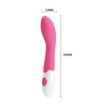 Enjoy endless nights of unbelievable pleasure with this 30 function curved G-spot vibrator. This sex toy is shaped with a rounded and slightly bulging head that will provide intense stimulation for all of your pleasure points. You'll find yourself desperate for more as soon as you're done, but don't worry, with 30 different vibration modes, you can go all night long.