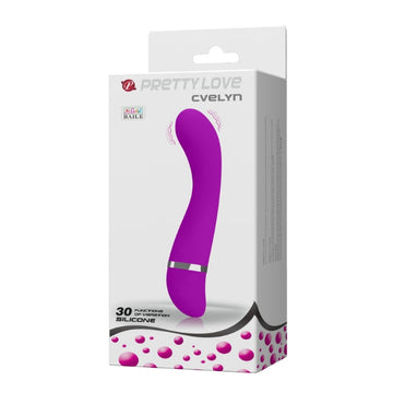 Enjoy endless nights of unbelievable pleasure with this 30 function curved G-spot vibrator. This sex toy is shaped with a rounded and slightly bulging head that will provide intense stimulation for all of your pleasure points. Takes 2 AAA batteries (not included).