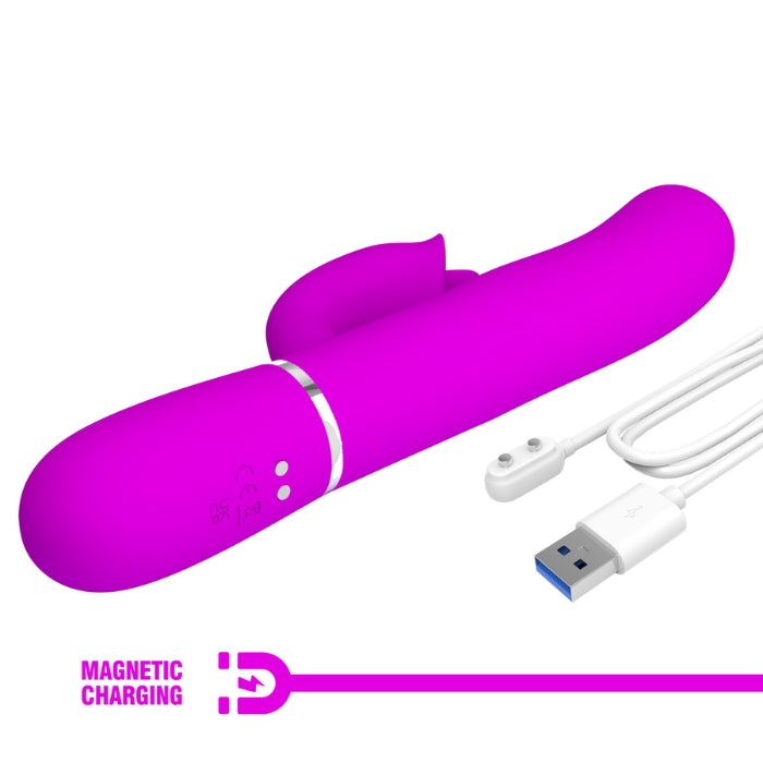 Pretty Love Gigi pink rabbit vibrator with clit licker