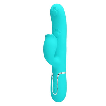 Pretty Love Gigi aqua rabbit vibrator with clit licker