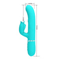 Pretty Love Gigi aqua rabbit vibrator with clit licker