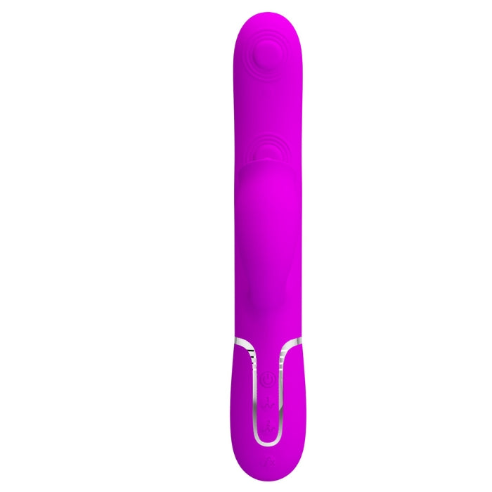 Pretty Love Gigi rabbit vibrator in vibrant magenta with silver accents