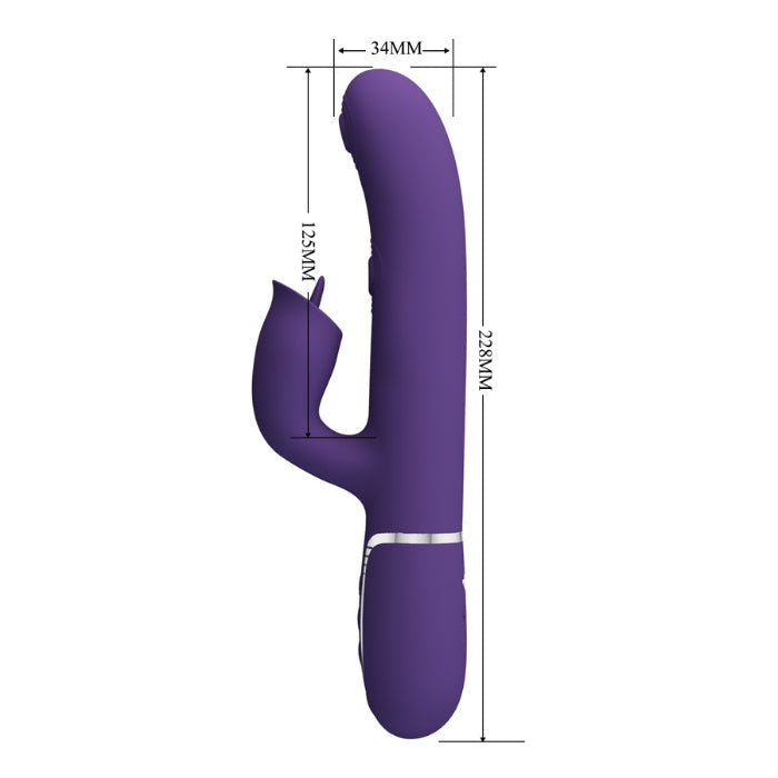 Pretty Love Gigi purple rabbit vibrator with clit licker