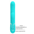 Pretty Love Gigi rabbit vibrator in aqua with clit licker