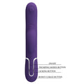 Pretty Love Gigi purple rabbit vibrator with clit licker wand