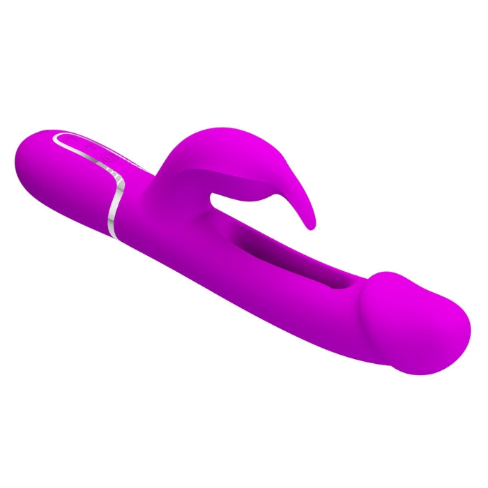 Pretty Love Kampas Flap Rabbit Vibrator with Clit Licker in vibrant purple silicone
