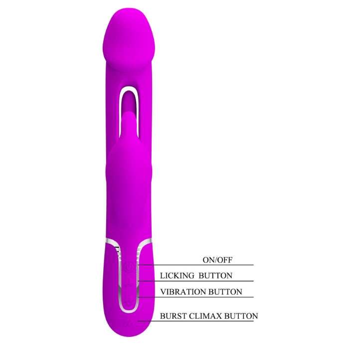 Pretty Love Kampas Flap Rabbit Vibrator with Clit Licker in pink