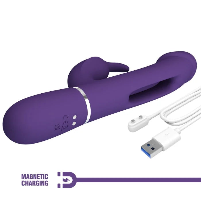 Pretty Love Kampas Flap Rabbit Vibrator with Clit Licker in Purple
