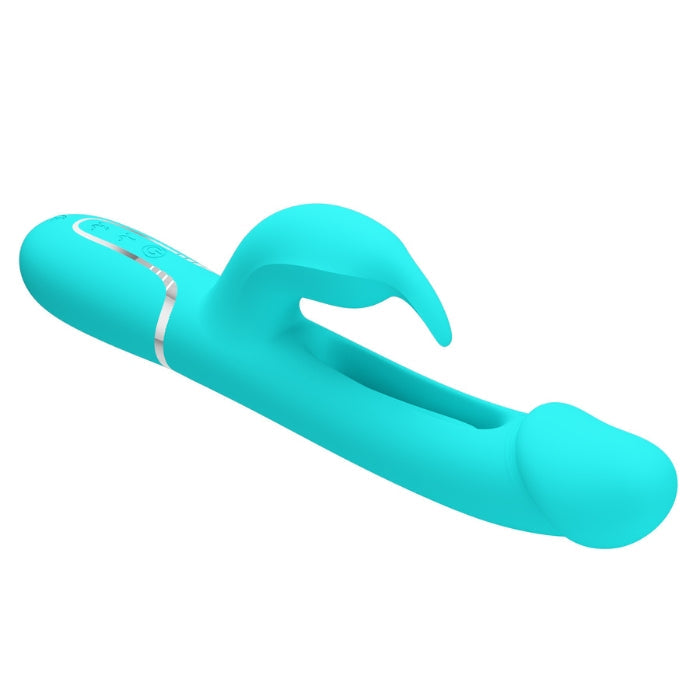 Pretty Love Kampas Flap Rabbit Vibrator with Clit Licker in Aqua