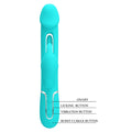 Pretty Love Kampas flap rabbit vibrator with teal silicone and clit licker