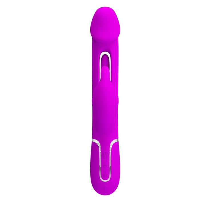 Pretty Love Kampas Flap Rabbit Vibrator with Clit Licker in vibrant pink