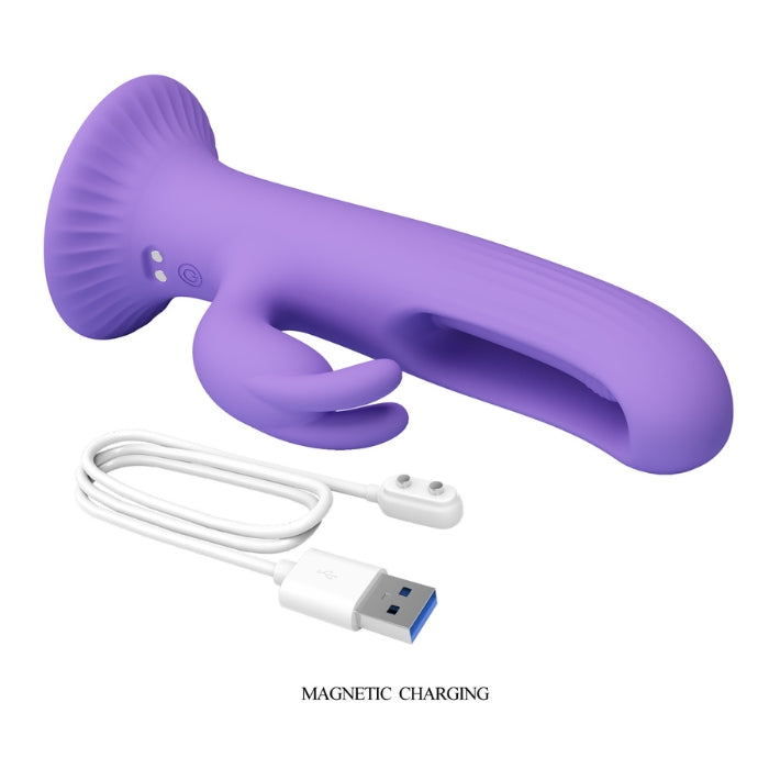 Pretty Love Killmoulis Rabbit Flap Vibrator purple silicone toy