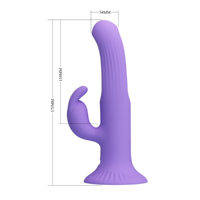 Pretty Love Killmoulis Rabbit Flap Vibrator - Purple silicone rabbit toy