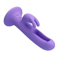 Pretty Love Killmoulis Rabbit Flap Vibrator - Purple silicone rabbit with suction base