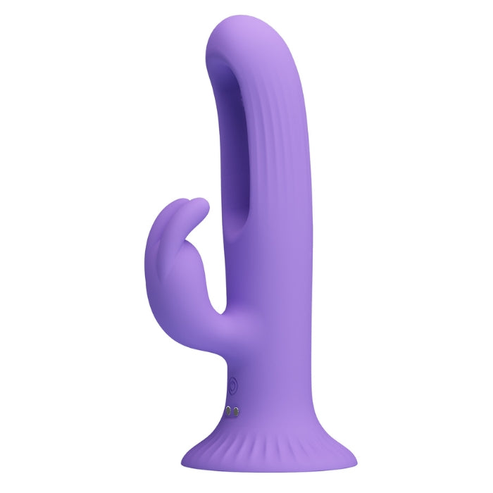 Pretty Love Killmoulis rabbit flap vibrator in purple silicone with curved body