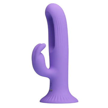 Pretty Love Killmoulis rabbit flap vibrator in purple silicone with curved body