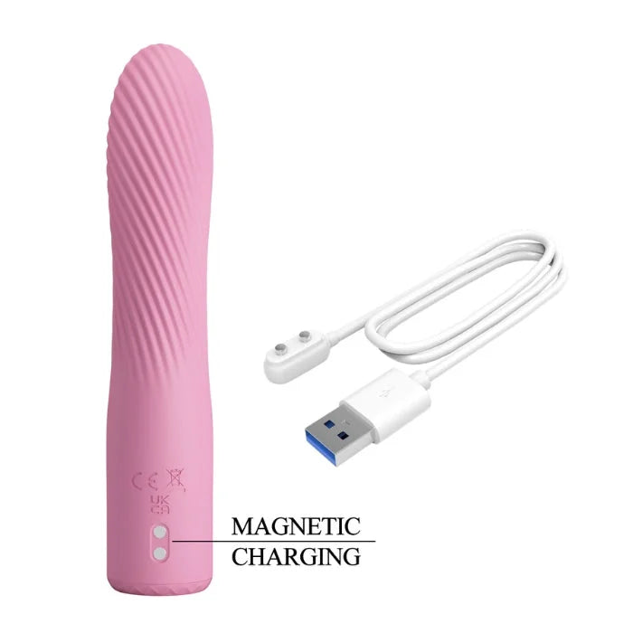Pretty Love Kissell vibrator in pink with silky silicone body