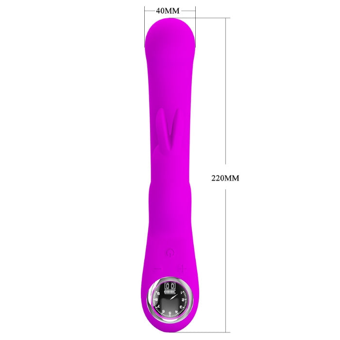 Pretty Love Lamar rabbit vibrator in purple with powerful dual stimulation