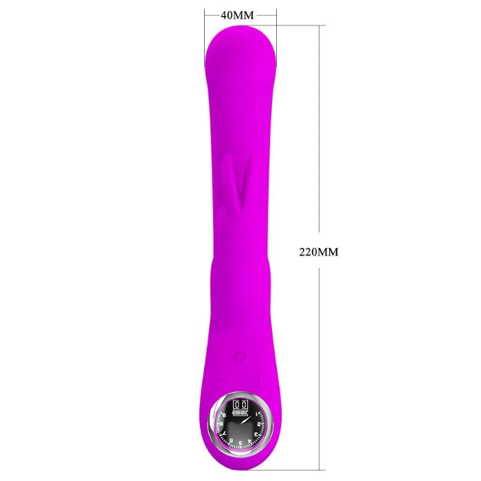 Pretty Love Lamar rabbit vibrator in purple with powerful dual stimulation
