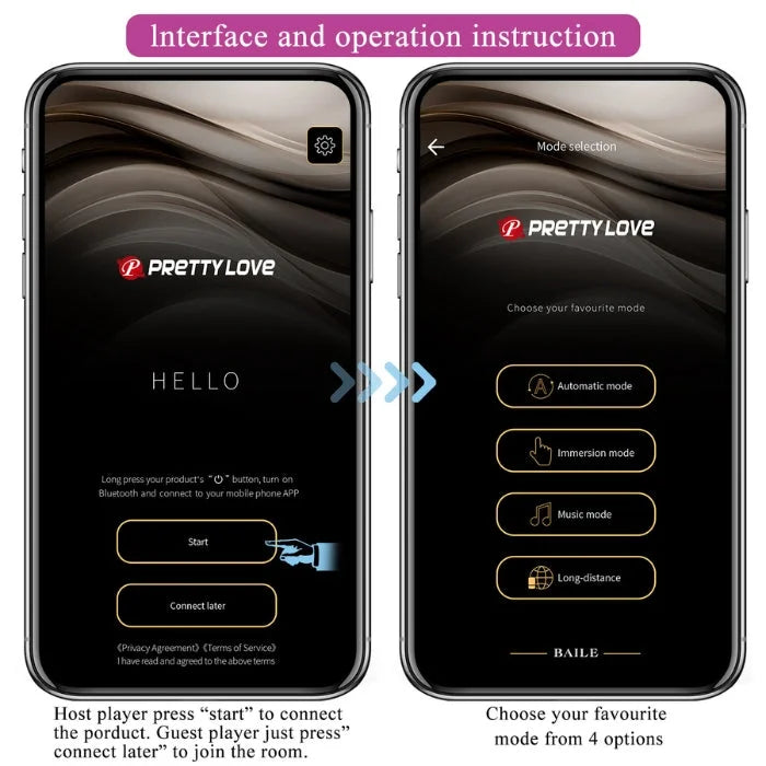 Purple Pretty Love Leviathan Egg Bullet vibrator with app interface
