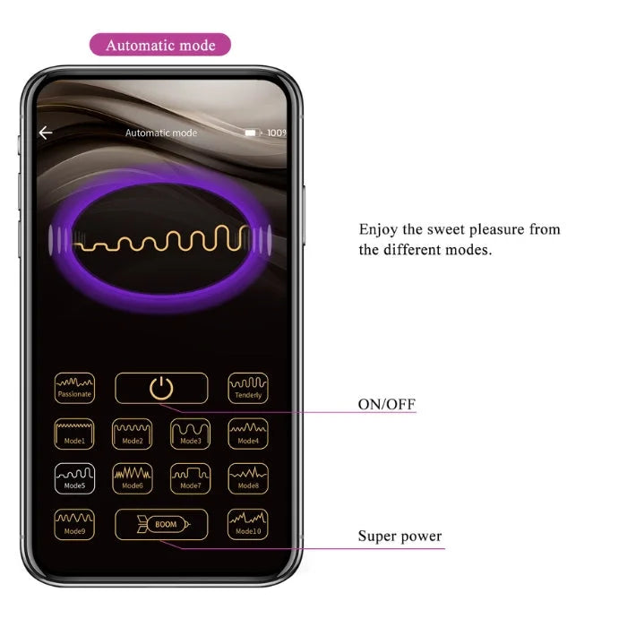 Pretty Love Leviathan egg bullet vibrator with purple gold vibration interface