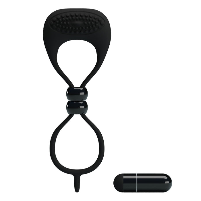 Pretty Love Locker black silicone ball harness with textured head