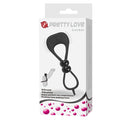 Pretty Love Locker black silicone ball harness with 3 beads