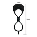 Pretty Love Locker black silicone ball harness with textured anal beads